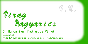 virag magyarics business card